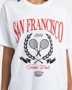 Goat Crew Tennis Club T-Shirt White -Culture Kings Shop 02037428 YW100 womens 0030
