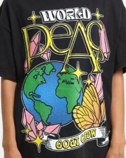 Goat Crew World Peace Vintage T-Shirt Black Wash 28 Goat Crew World Peace Vintage T-Shirt Black Wash -Culture Kings Shop 02037432 YB295 womens 0030 ef76acad f970 4563 bedb 03398d40d24f