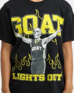 Goat Crew Lights Out Vintage T-Shirt Black Wash -Culture Kings Shop 02037610 YB295 womens 0030