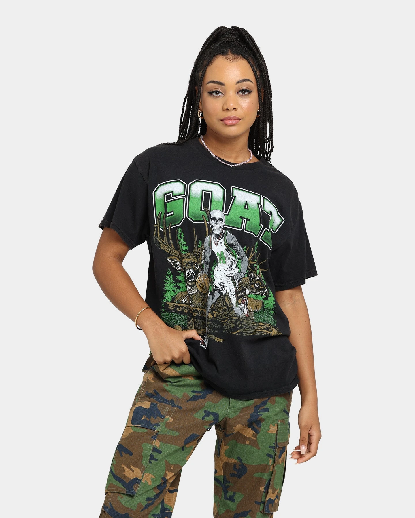 Goat Crew Buck Hunter Vintage T-Shirt Black Wash 3 Goat Crew Buck Hunter Vintage T-Shirt Black Wash