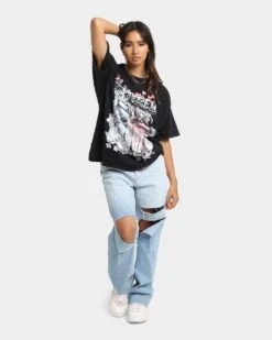 Goat Crew Shojo Manga T-Shirt Black Wash 9 Goat Crew Shojo Manga T-Shirt Black Wash -Culture Kings Shop 02037612 YB295 womens 0020