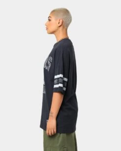 Majestic Athletic Las Vegas Raiders Stripe Vintage T-Shirt Faded Black -Culture Kings Shop 02038122 YB554 womens 0060