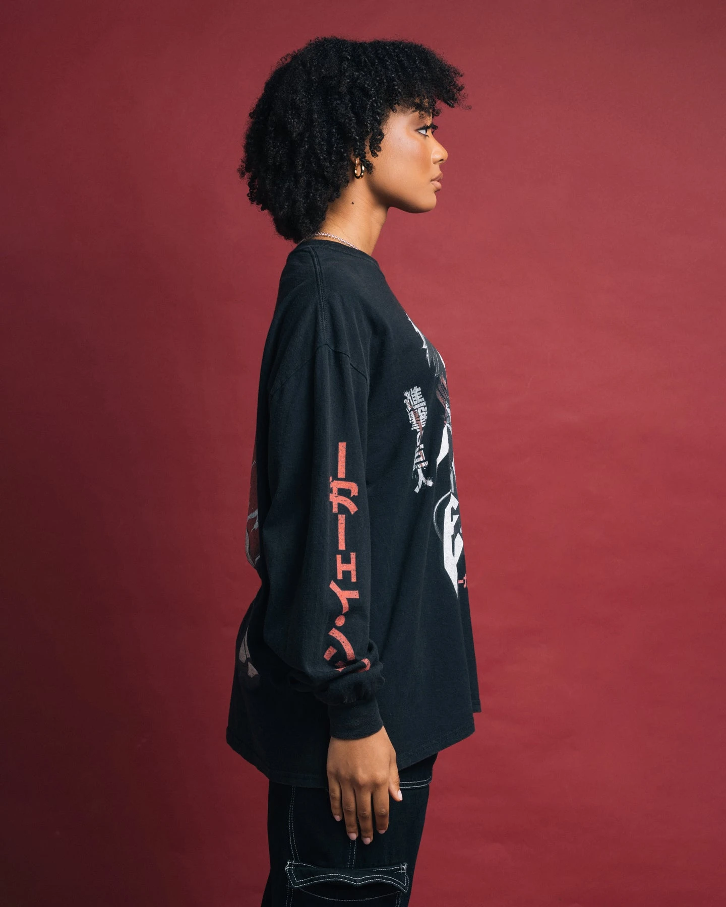 Goat Crew X Attack On Titan Eren Long Sleeve Vintage T-Shirt Black Wash 7 Goat Crew X Attack On Titan Eren Long Sleeve Vintage T-Shirt Black Wash - Image 5