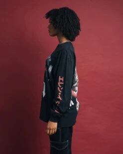 Goat Crew X Attack On Titan Eren Long Sleeve Vintage T-Shirt Black Wash 14 Goat Crew X Attack On Titan Eren Long Sleeve Vintage T-Shirt Black Wash -Culture Kings Shop 02038406 YB295 womens 060