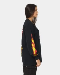 Goat Crew X Avatar: The Last Airbender Fire Nation Long Sleeve T-Shirt Black Wash -Culture Kings Shop 02038485 YB295 womens 0050