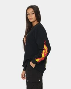 Goat Crew X Avatar: The Last Airbender Fire Nation Long Sleeve T-Shirt Black Wash -Culture Kings Shop 02038485 YB295 womens 0060