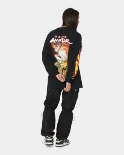 Goat Crew X Avatar: The Last Airbender Fire Nation Long Sleeve T-Shirt Black Wash -Culture Kings Shop 02038485 YB295 womens 0070