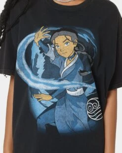 Goat Crew X Avatar: The Last Airbender Water Elements Vintage T-Shirt Black Wash 14 Goat Crew X Avatar: The Last Airbender Water Elements Vintage T-Shirt Black Wash -Culture Kings Shop 02038488 YB295 womens 0030