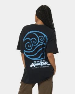 Goat Crew X Avatar: The Last Airbender Water Elements Vintage T-Shirt Black Wash 18 Goat Crew X Avatar: The Last Airbender Water Elements Vintage T-Shirt Black Wash -Culture Kings Shop 02038488 YB295 womens 0070