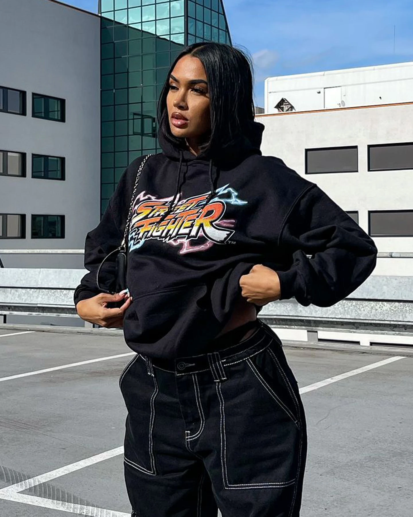 Goat Crew X Street Fighter Chun Li Hoodie Black 3 Goat Crew X Street Fighter Chun Li Hoodie Black