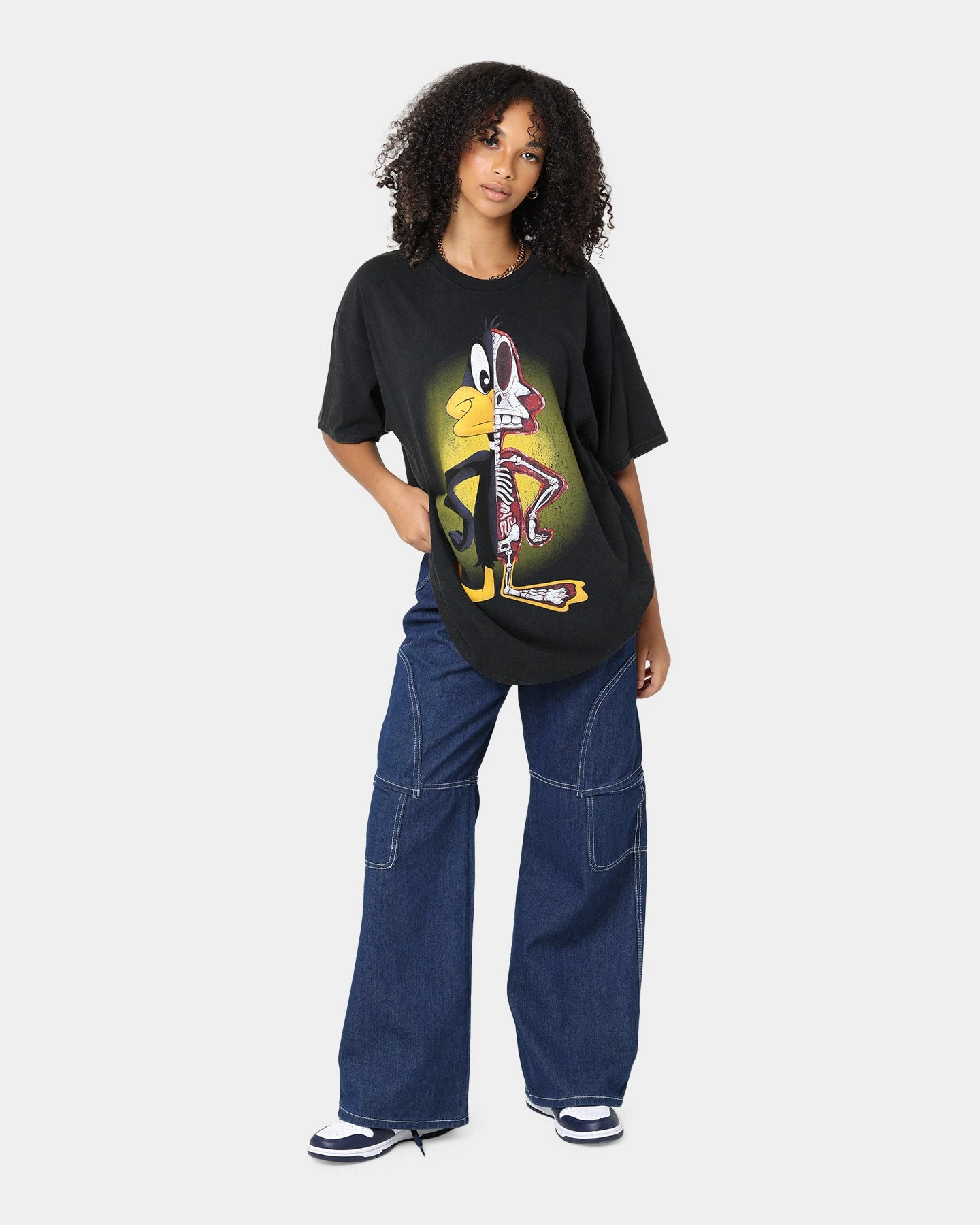 Goat Crew X Looney Tunes Daffy Vintage T-Shirt Black Wash 5 Goat Crew X Looney Tunes Daffy Vintage T-Shirt Black Wash - Image 3