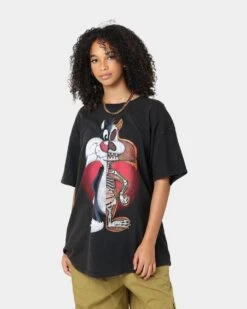 Goat Crew X Looney Tunes Sylvester Vintage T-Shirt Black Wash