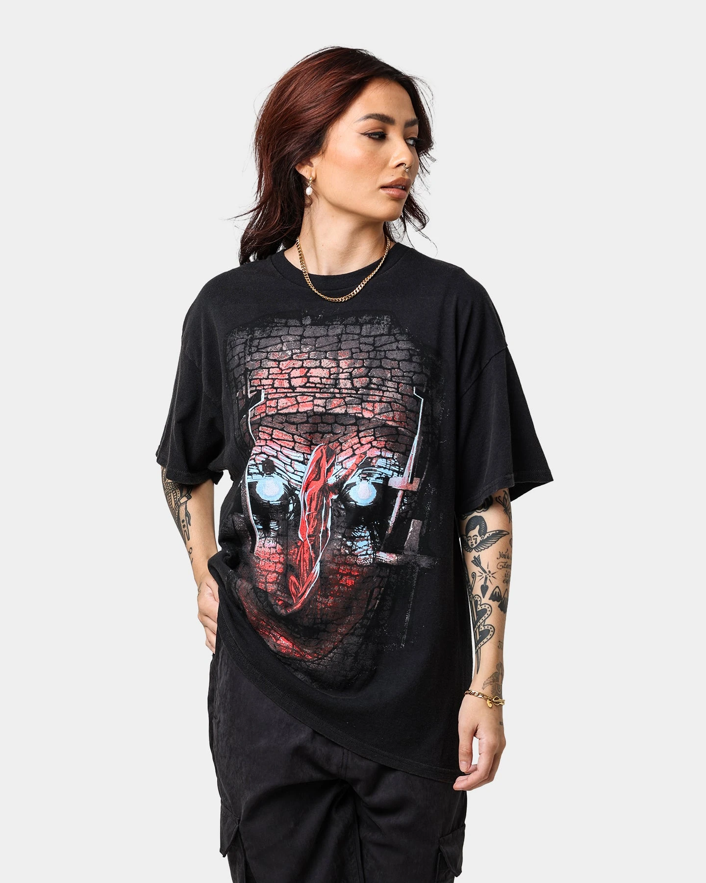 American Thrift X The Nun The Nun Face Vintage T-Shirt Black Wash 3 American Thrift X The Nun The Nun Face Vintage T-Shirt Black Wash