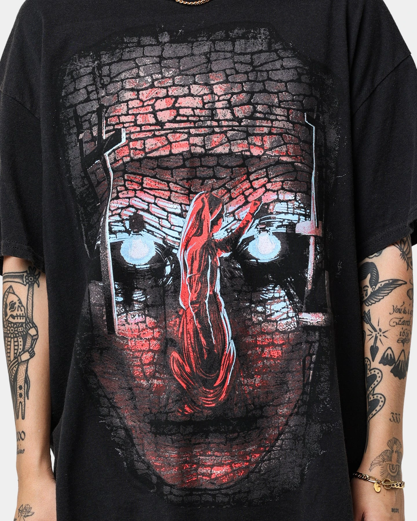 American Thrift X The Nun The Nun Face Vintage T-Shirt Black Wash 6 American Thrift X The Nun The Nun Face Vintage T-Shirt Black Wash - Image 4