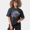 Mitchell & Ness Utah Jazz Oversized Logo Short Sleeve T-Shirt Vintage Black -Culture Kings Shop 02039349 YV009 womens 0010