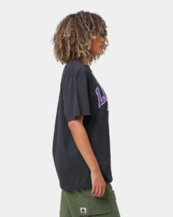 Mitchell & Ness Los Angeles Lakers Vintage Arch Short Sleeve T-Shirt Black -Culture Kings Shop 02039351 YB001 womens 0050