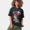 Mitchell & Ness Miami Heat Oversized Logo Short Sleeve Vintage T-Shirt Vintage Black 1 Mitchell & Ness Miami Heat Oversized Logo Short Sleeve Vintage T-Shirt Vintage Black -Culture Kings Shop 02039354 YV009 womens 0010