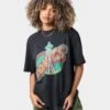 Mitchell & Ness Seattle Sonics Oversized Logo Short Sleeve Vintage T-Shirt Vintage Black -Culture Kings Shop 02039356 YV009 womens 0010
