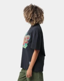 Mitchell & Ness Seattle Sonics Oversized Logo Short Sleeve Vintage T-Shirt Vintage Black -Culture Kings Shop 02039356 YV009 womens 0060