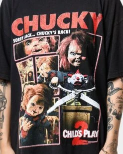 American Thrift X Child's Play 2 Child's Play 2 Vintage T-Shirt Black Wash -Culture Kings Shop 02039392 YB295 womens 0030