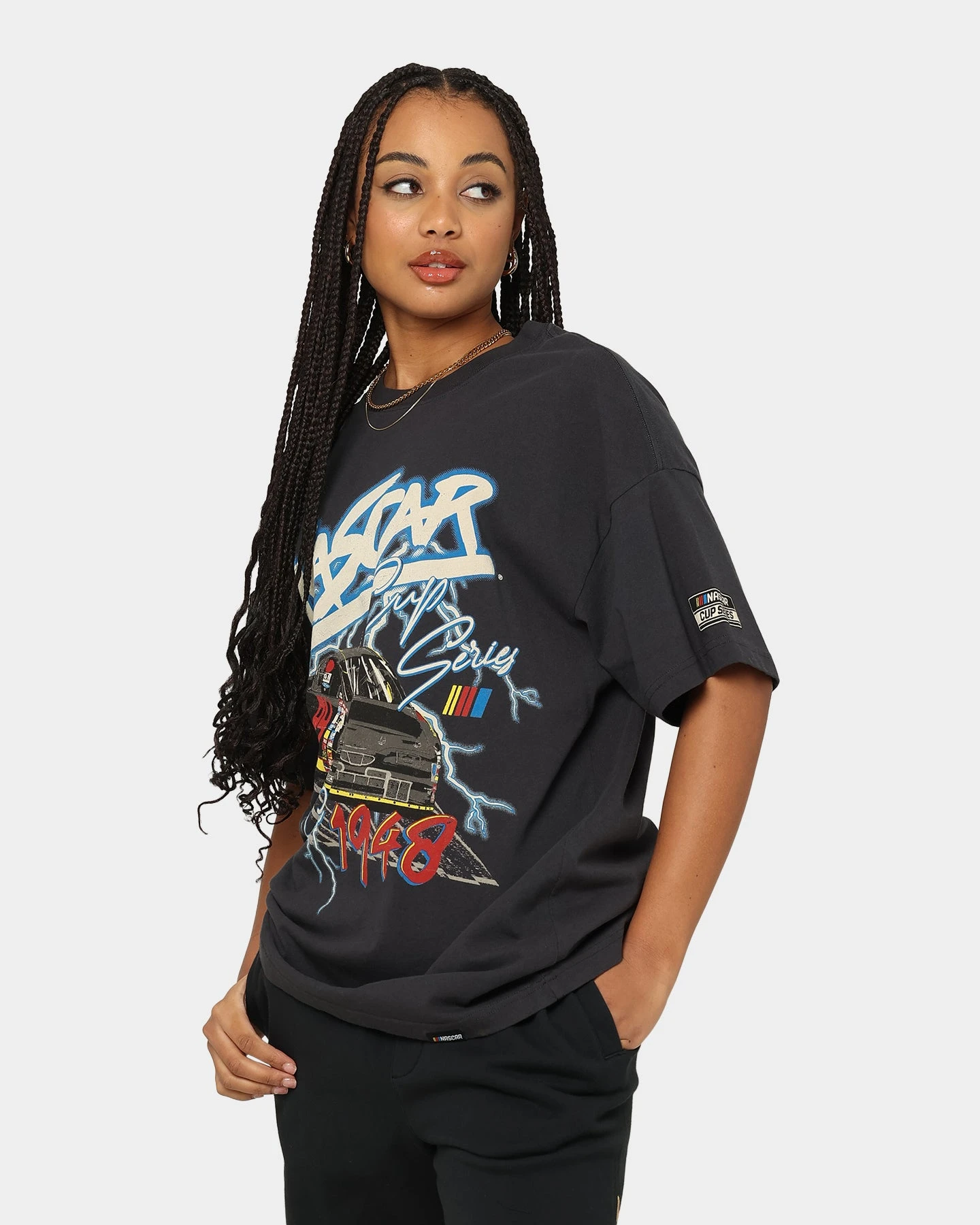 NASCAR Lightning Cup Series T-Shirt Washed Black 3 NASCAR Lightning Cup Series T-Shirt Washed Black