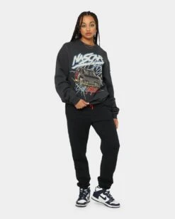 NASCAR Lightning Cup Series Crewneck Washed Black 9 NASCAR Lightning Cup Series Crewneck Washed Black -Culture Kings Shop 02039459 YW607 womens 0020