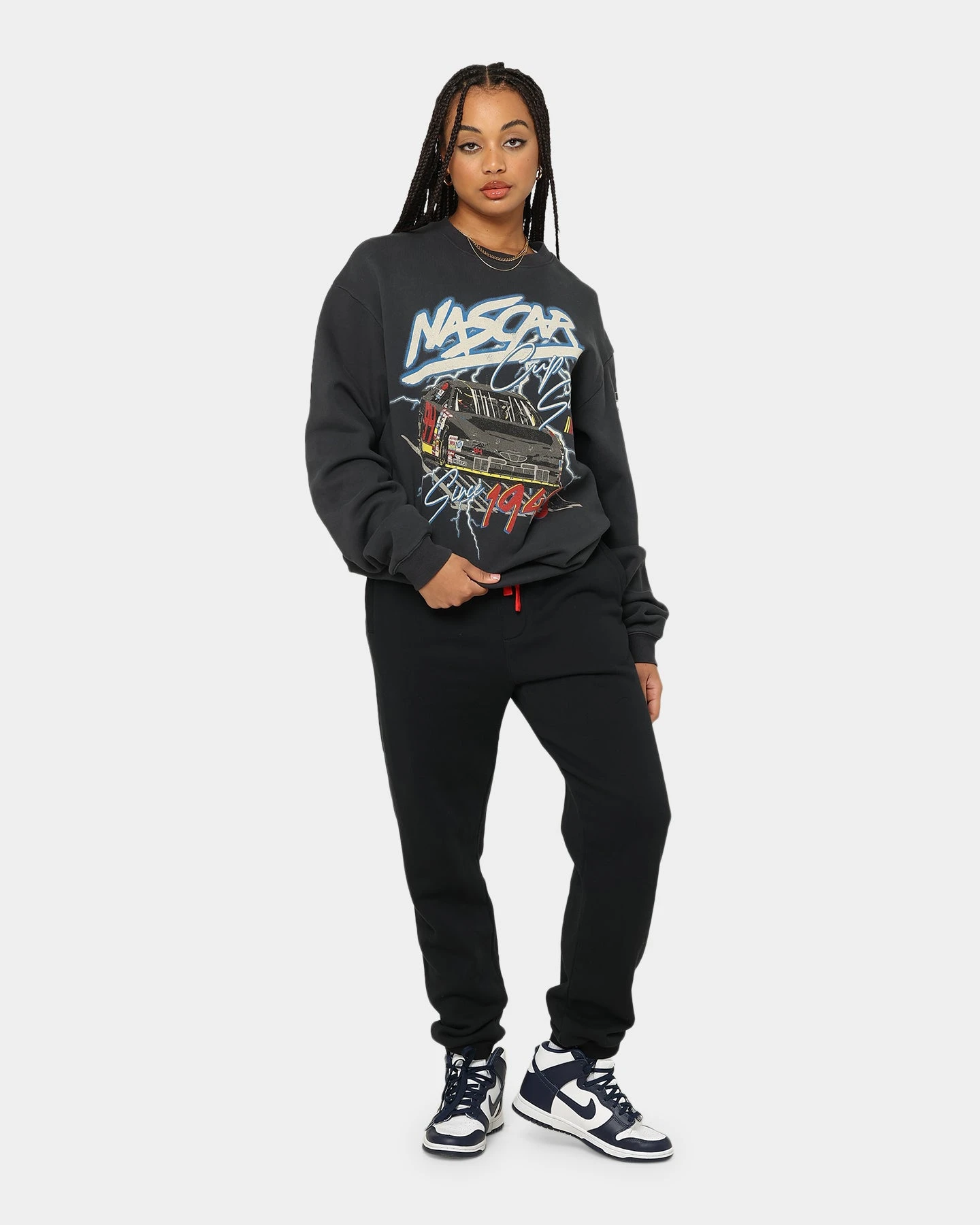 NASCAR Lightning Cup Series Crewneck Washed Black 4 NASCAR Lightning Cup Series Crewneck Washed Black - Image 2