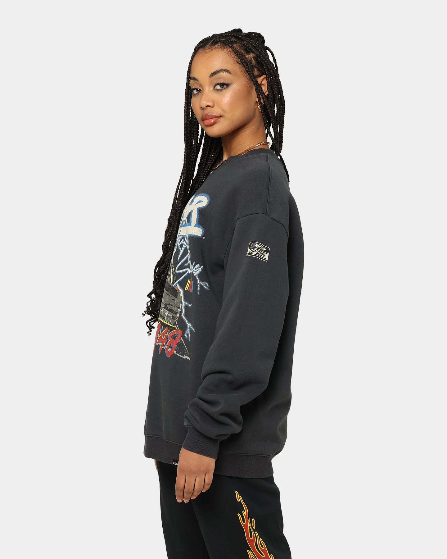 NASCAR Lightning Cup Series Crewneck Washed Black 8 NASCAR Lightning Cup Series Crewneck Washed Black - Image 6