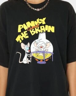American Thrift X Pinky And The Brain Pinky And The Brain Vintage T-Shirt Black Wash 13 American Thrift X Pinky And The Brain Pinky And The Brain Vintage T-Shirt Black Wash -Culture Kings Shop 02039507 YB295 womens 0040