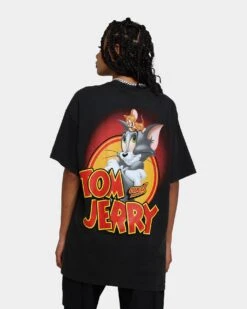 American Thrift X Tom And Jerry Vintage T-Shirt Black Wash -Culture Kings Shop 02039512 YB295 womens 0050