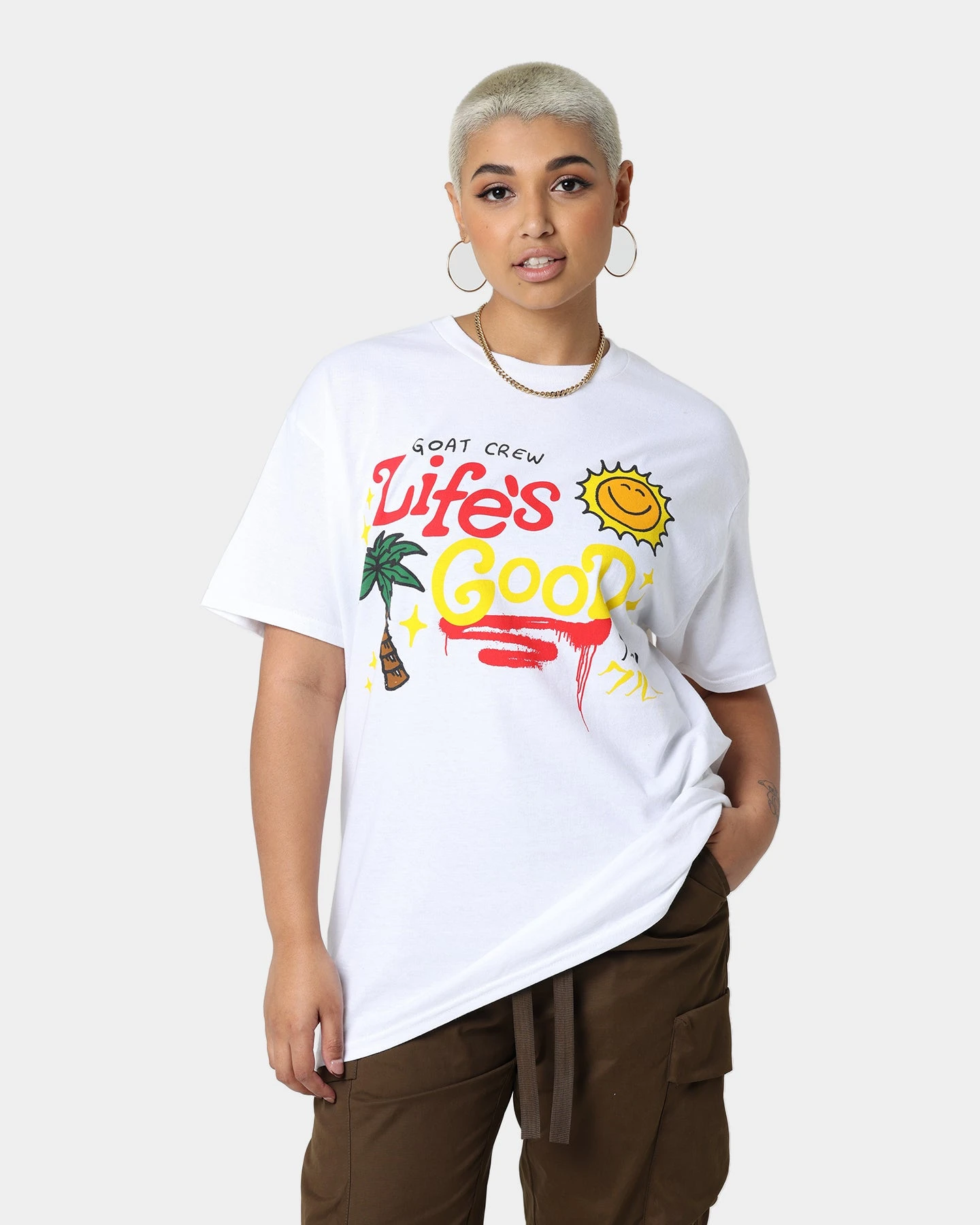 Goat Crew Life Is Good T-Shirt White 3 Goat Crew Life Is Good T-Shirt White