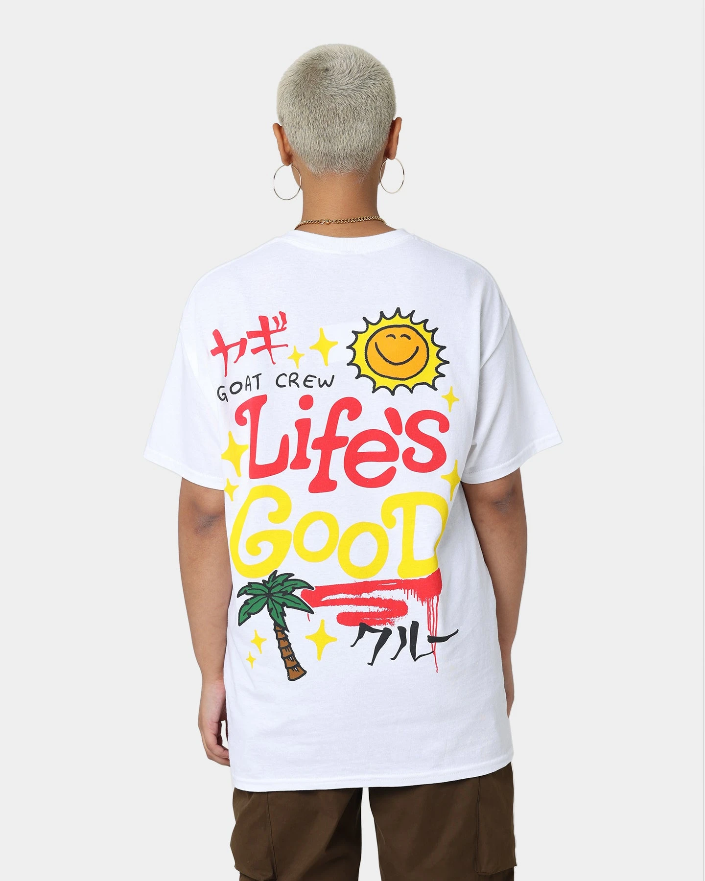 Goat Crew Life Is Good T-Shirt White 4 Goat Crew Life Is Good T-Shirt White - Image 2