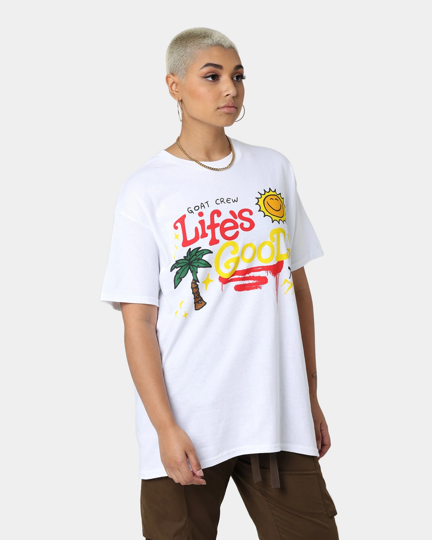 Goat Crew Life Is Good T-Shirt White 7 Goat Crew Life Is Good T-Shirt White - Image 5