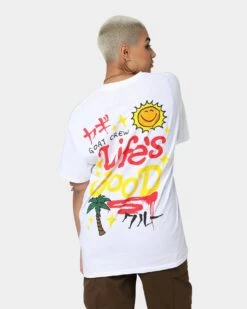 Goat Crew Life Is Good T-Shirt White 15 Goat Crew Life Is Good T-Shirt White -Culture Kings Shop 02039524 YW100 womens 0070