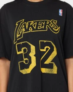 Mitchell & Ness Los Angeles Lakers Magic Johnson #32 N&N Vintage T-Shirt Faded Black -Culture Kings Shop 02039546 YB554 womens 0040