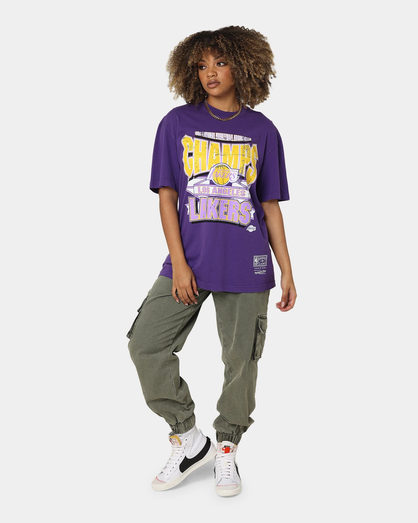 Mitchell & Ness Los Angeles Lakers Vintage Champs T-Shirt Faded Purple 4 Mitchell & Ness Los Angeles Lakers Vintage Champs T-Shirt Faded Purple - Image 2