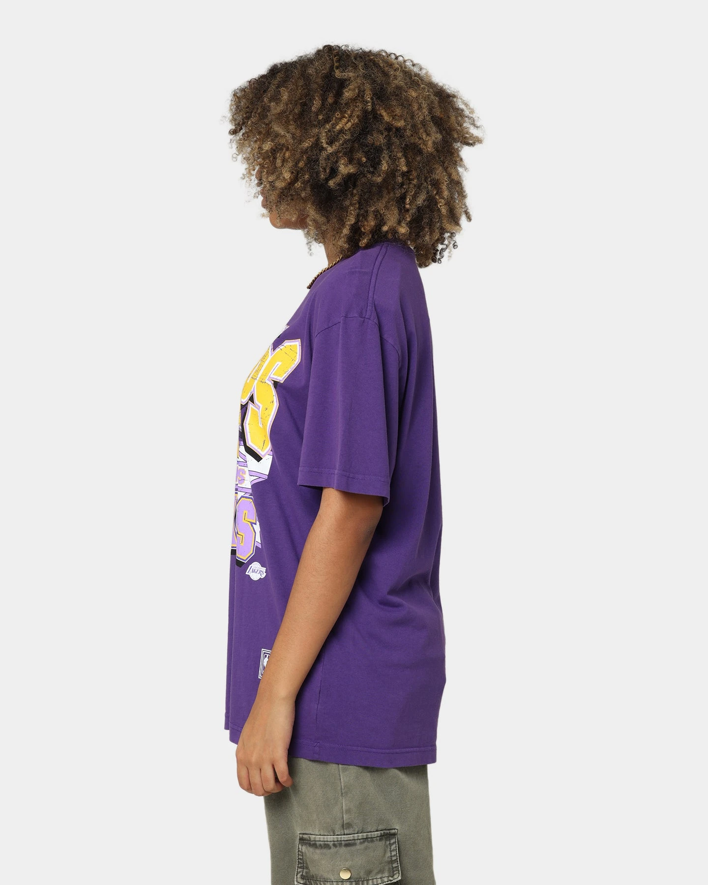 Mitchell & Ness Los Angeles Lakers Vintage Champs T-Shirt Faded Purple 8 Mitchell & Ness Los Angeles Lakers Vintage Champs T-Shirt Faded Purple - Image 6