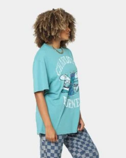 Mitchell & Ness Charlotte Hornets XL Arch Vintage T-Shirt Faded Aqua -Culture Kings Shop 02039554 YF435 womens 0050