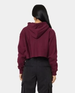 Champion Women's Reverse Weave Tonal Crop Hoodie Dark Berry Purple -Culture Kings Shop 02039613 YD272 womens 0040