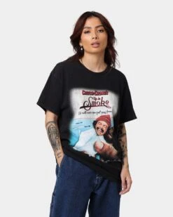 American Thrift X 420 Cheech & Chong Movie Poster Vintage T-Shirt Washed Black