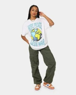 Goat Crew More Peace Less War Vintage T-Shirt White -Culture Kings Shop 02039895 YW100 womens 0020