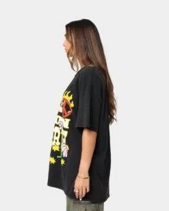 Goat Crew Peace On Earth Vintage T-Shirt Washed Black -Culture Kings Shop 02039896 YW607 womens 0060