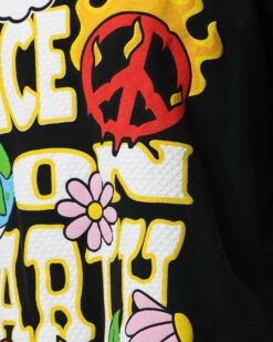 Goat Crew Peace On Earth Vintage T-Shirt Washed Black -Culture Kings Shop 02039896 YW607 womens 0070