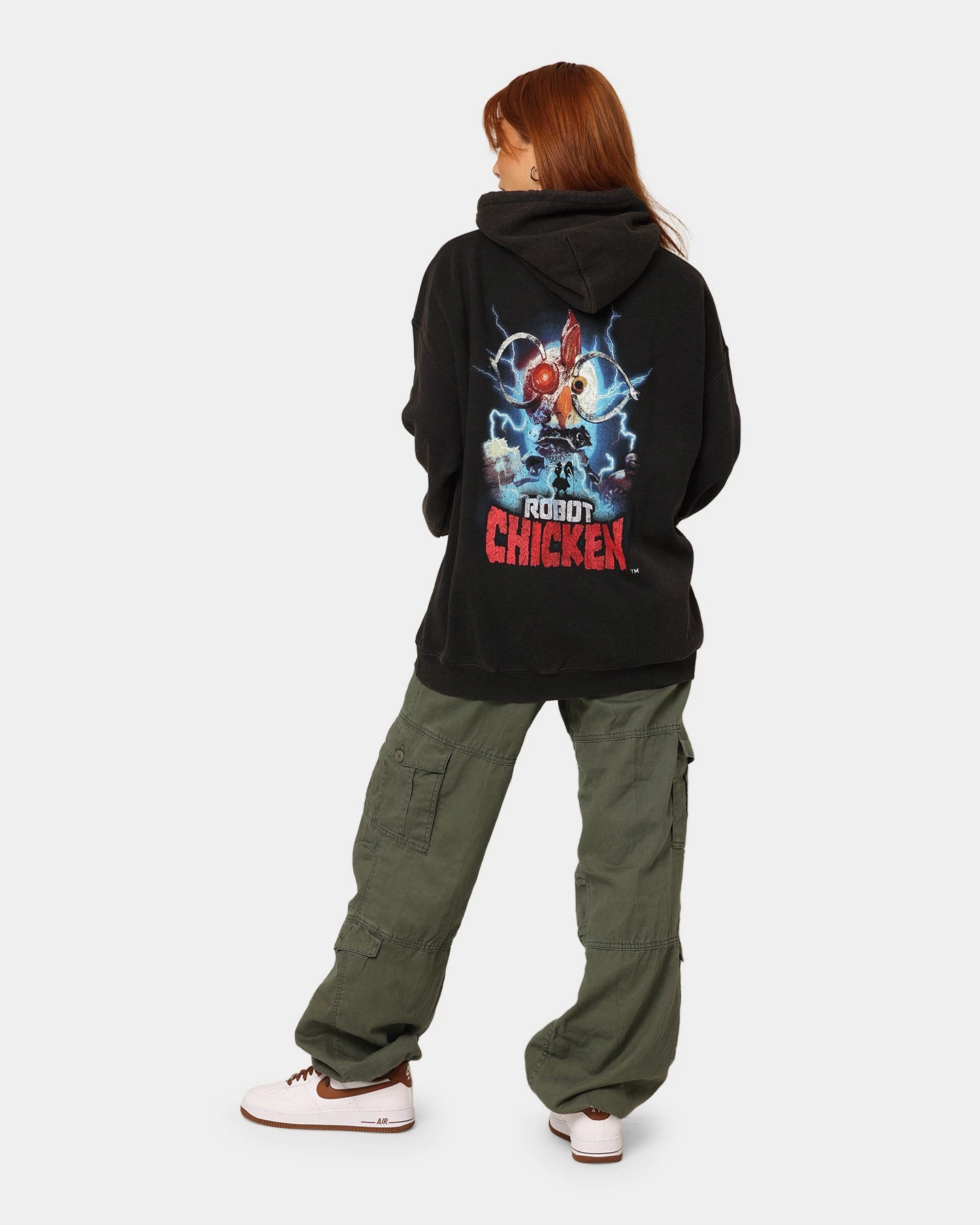 American Thrift X Robot Chicken Robot Chicken Vintage Hoodie Black Wash 10 American Thrift X Robot Chicken Robot Chicken Vintage Hoodie Black Wash - Image 8