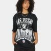 Majestic Athletic Las Vegas Raiders Vintage Sports Graphic T-Shirt Faded Black -Culture Kings Shop 02040167 YB554 womens 0010