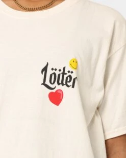 Loiter X Smiley Live Laugh Loiter T-Shirt Off White -Culture Kings Shop 02040174 YO007 womens 0030