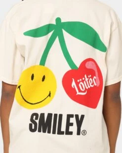 Loiter X Smiley Live Laugh Loiter T-Shirt Off White -Culture Kings Shop 02040174 YO007 womens 0040