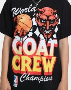 Goat Crew Goat Crew World Champs Vintage T-Shirt Washed Black -Culture Kings Shop 02040203 YW607 womens 030