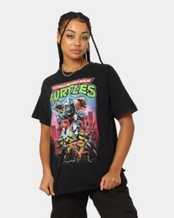 American Thrift X Teenage Mutant Ninja Turtles Poster V1 Vintage T-Shirt Vintage Black