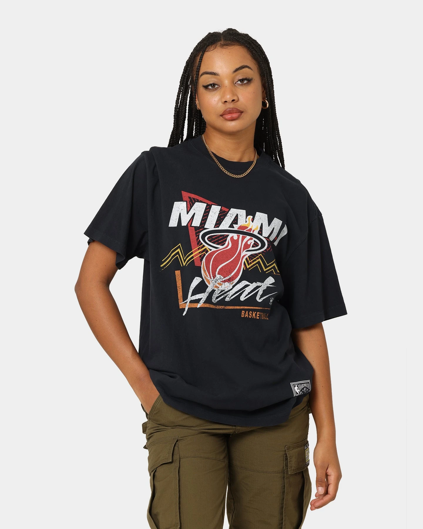 Mitchell & Ness Miami Heat Abstract T-Shirt Vintage Black 3 Mitchell & Ness Miami Heat Abstract T-Shirt Vintage Black